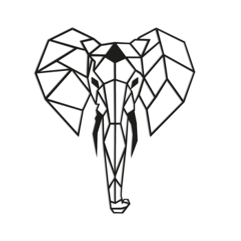 Metal wall decor Elephant 2.0