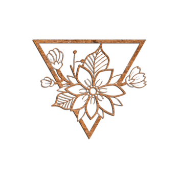 Corten steel wall decor Flower 1.0