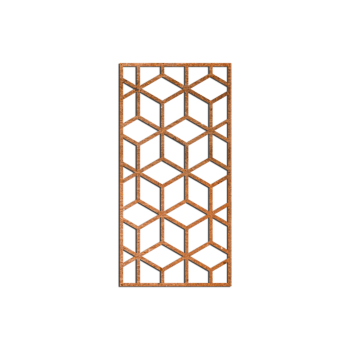 Corten steel wall decor Geometric shapes 2.0