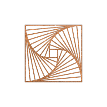 Corten steel wall decor Geometric shapes 3.0