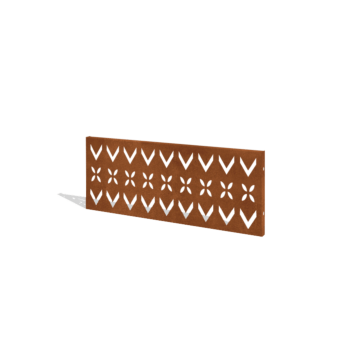 Corten steel garden fence H panel V 120 x 47,5 cm