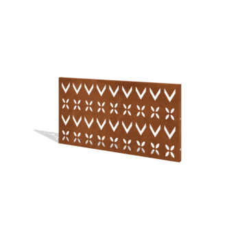 Corten steel garden fence H panel V 120 x 63,3 cm
