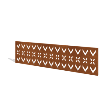 Corten steel garden fence H panel V 180 x 47,5 cm