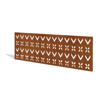 Corten steel garden fence H panel V 180 x 63,3 cm