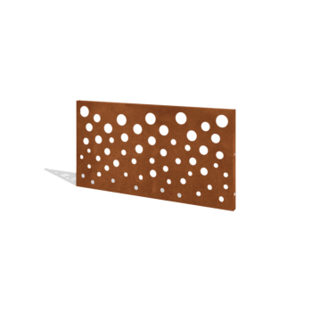 Corten steel garden fence H panel B 120 x 63,3 cm