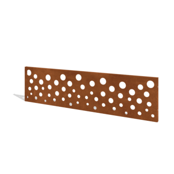 Corten steel garden fence H panel B 180 x 47,5 cm