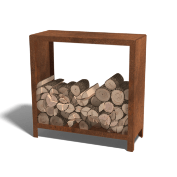 Corten steel log storage Indiana 100 x 100 x 40 cm