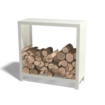 Powder-coated steel log storage Indiana 100 x 100 x 40 cm