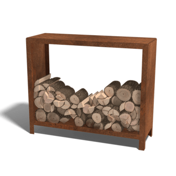 Corten steel log storage Indiana 100 x 120 x 40 cm