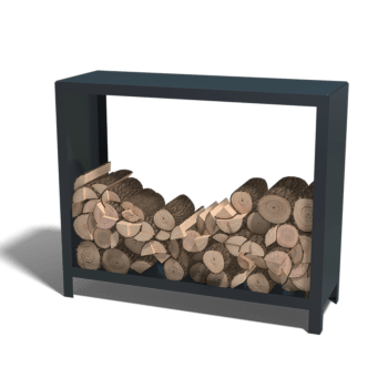 Powder-coated steel log storage Indiana 100 x 120 x 40 cm