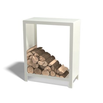 Powder-coated steel log storage Indiana 100 x 80 x 40 cm