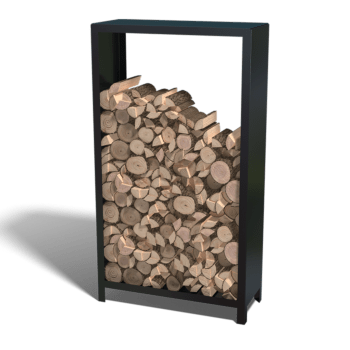 Powder-coated steel log storage Indiana 180 x 100 x 40 cm