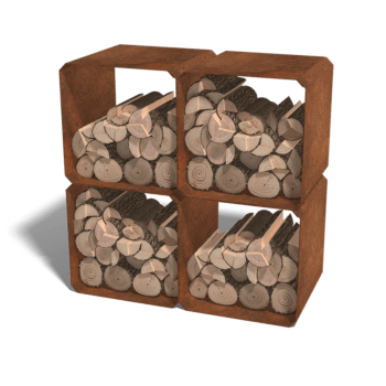 Corten steel log storage Colorado - 4 pieces