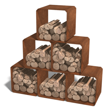 Corten steel log storage Colorado - 6 pieces