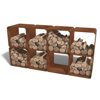 Corten steel log storage Colorado - 8 pieces