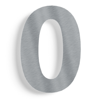 Stainless steel house number 0 - 15 cm