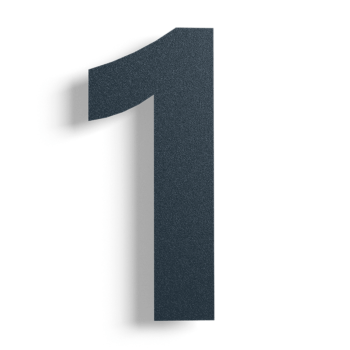 Black Stainless steel house number 1 - 15 cm