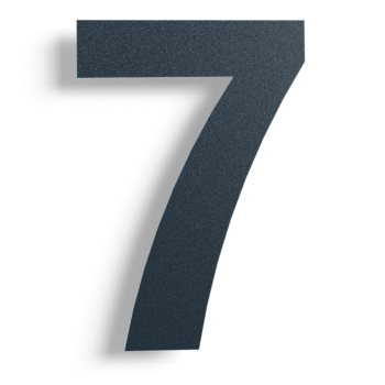 Black Stainless steel house number 7 - 50 cm