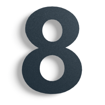 Black Stainless steel house number 8 - 15 cm