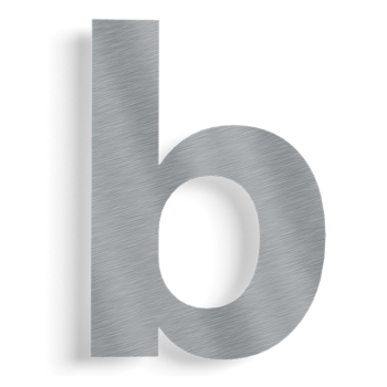 Stainless steel house number b - 22 cm