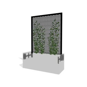 Black trellis for planter 100 x 50 cm