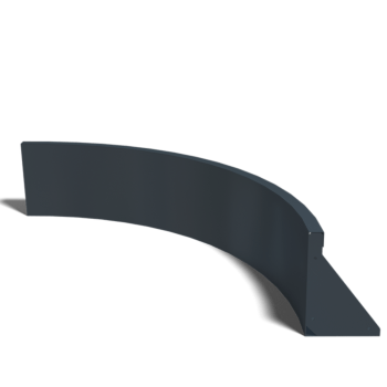 Powder coated steel retaining wall inside curve 100 x 100 cm (height 30 cm)