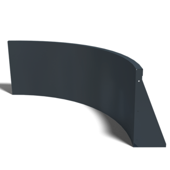 Powder coated steel retaining wall inside curve 100 x 100 cm (height 50 cm)