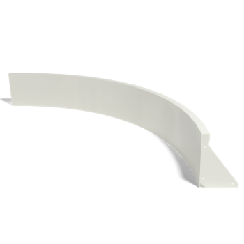 Powder coated steel retaining wall inside curve 150 x 150 cm (height 30 cm)