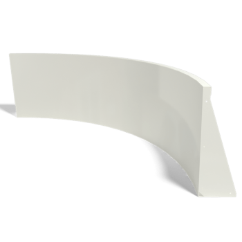 Powder coated steel retaining wall inside curve 150 x 150 cm (height 60 cm)