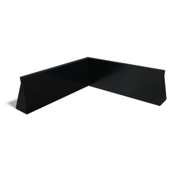 Powder coated steel retaining wall inside corner 100 x 100 cm (height 30 cm)