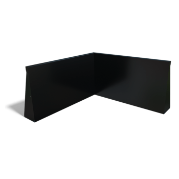 Powder coated steel retaining wall inside corner 100 x 100 cm (height 60 cm)