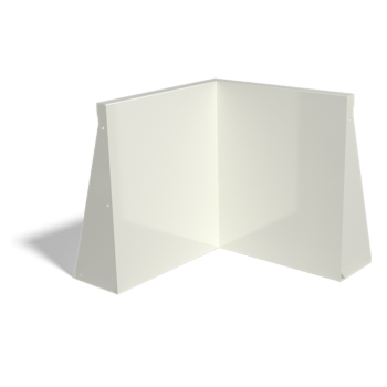 Powder coated steel retaining wall inside corner 50 x 50 cm (height 60 cm)