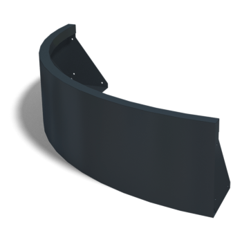 Powder coated steel retaining wall outside curve 100 x 100 cm (height 30 cm)