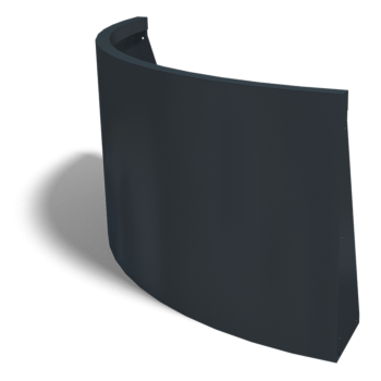 Powder coated steel retaining wall outside curve 100 x 100 cm (height 60 cm)