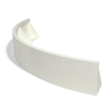 Powder coated steel retaining wall outside curve 150 x 150 cm (height 30 cm)