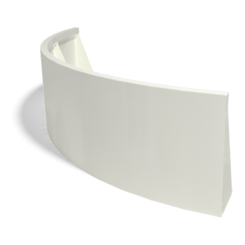 Powder coated steel retaining wall outside curve 150 x 150 cm (height 50 cm)