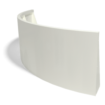 Powder coated steel retaining wall outside curve 150 x 150 cm (height 60 cm)