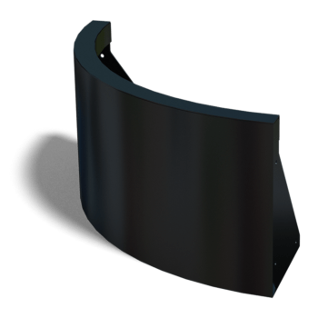 Powder coated steel retaining wall outside curve 50 x 50 cm (height 30 cm)