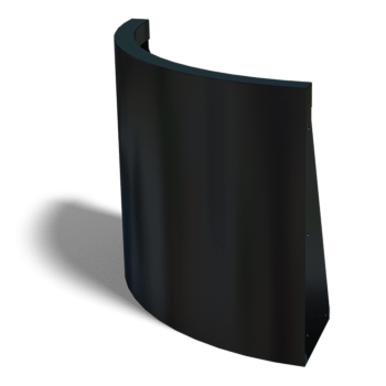 Powder coated steel retaining wall outside curve 50 x 50 cm (height 50 cm)
