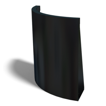 Powder coated steel retaining wall outside curve 50 x 50 cm (height 60 cm)