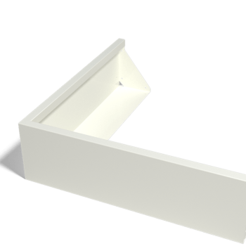 Powder coated steel retaining wall outside corner 100 x 100 cm (height 30 cm)