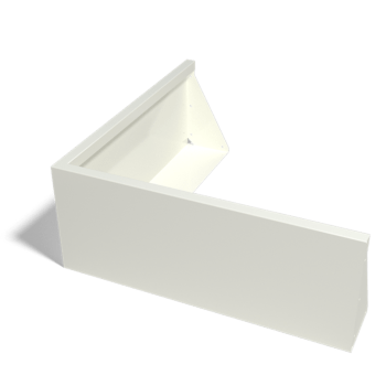 Powder coated steel retaining wall outside corner 100 x 100 cm (height 40 cm)