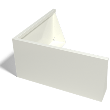 Powder coated steel retaining wall outside corner 100 x 100 cm (height 50 cm)