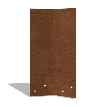 Corten steel coupling plate 45º high 34 - 37.5 cm