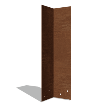 Corten steel coupling plate 90º high XL 34 - 37.5 cm