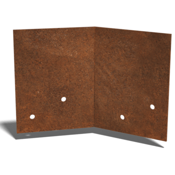 Corten steel coupling plate 45º medium 22 - 25 cm