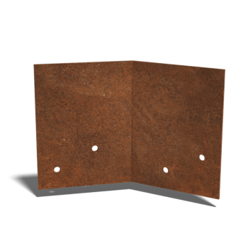 Corten steel coupling plate 45º layer 12 - 15 cm