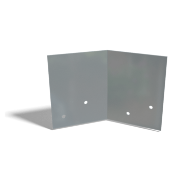 Galvanised steel coupling plate 45º low 12 - 15 cm