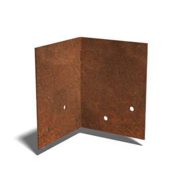 Corten steel coupling plate 90º layer 12 - 15 cm