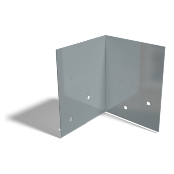Galvanised steel coupling plate 90º low 12 - 15 cm